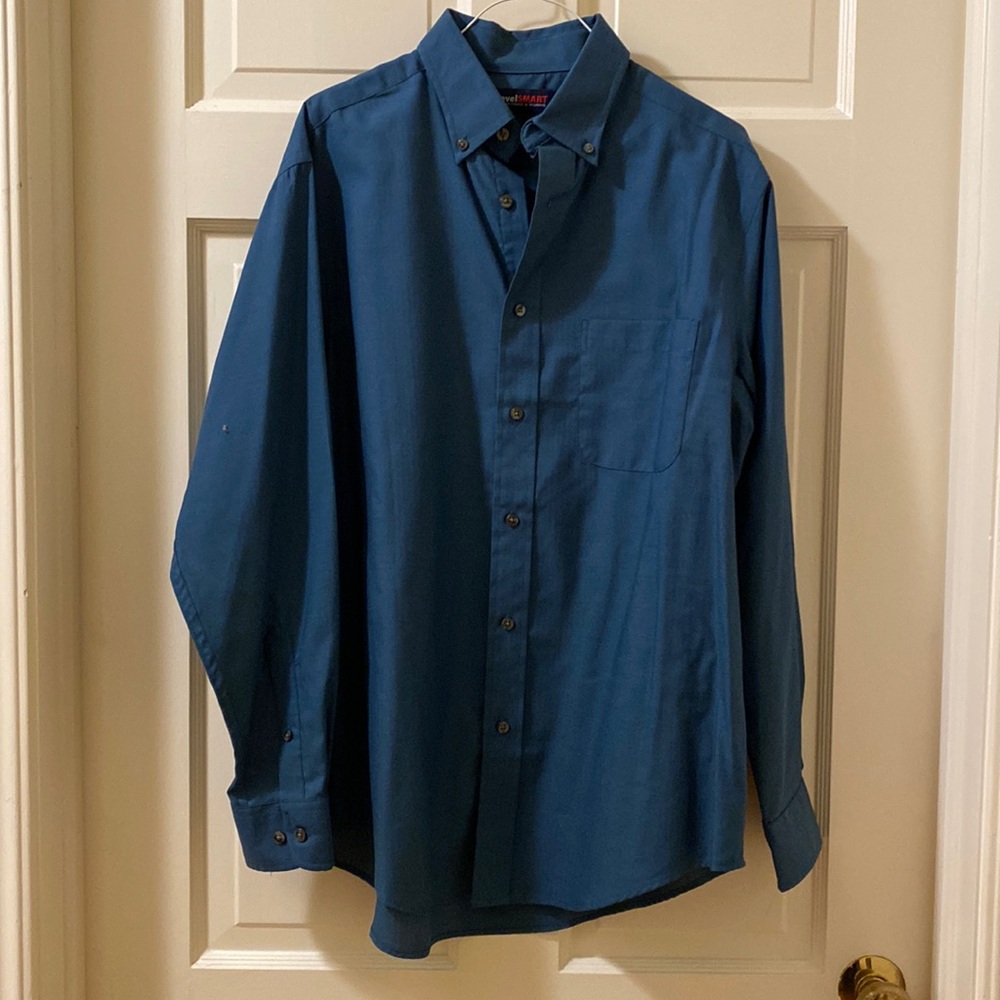 travelSMART Roundtree & York Blue Shirt, M